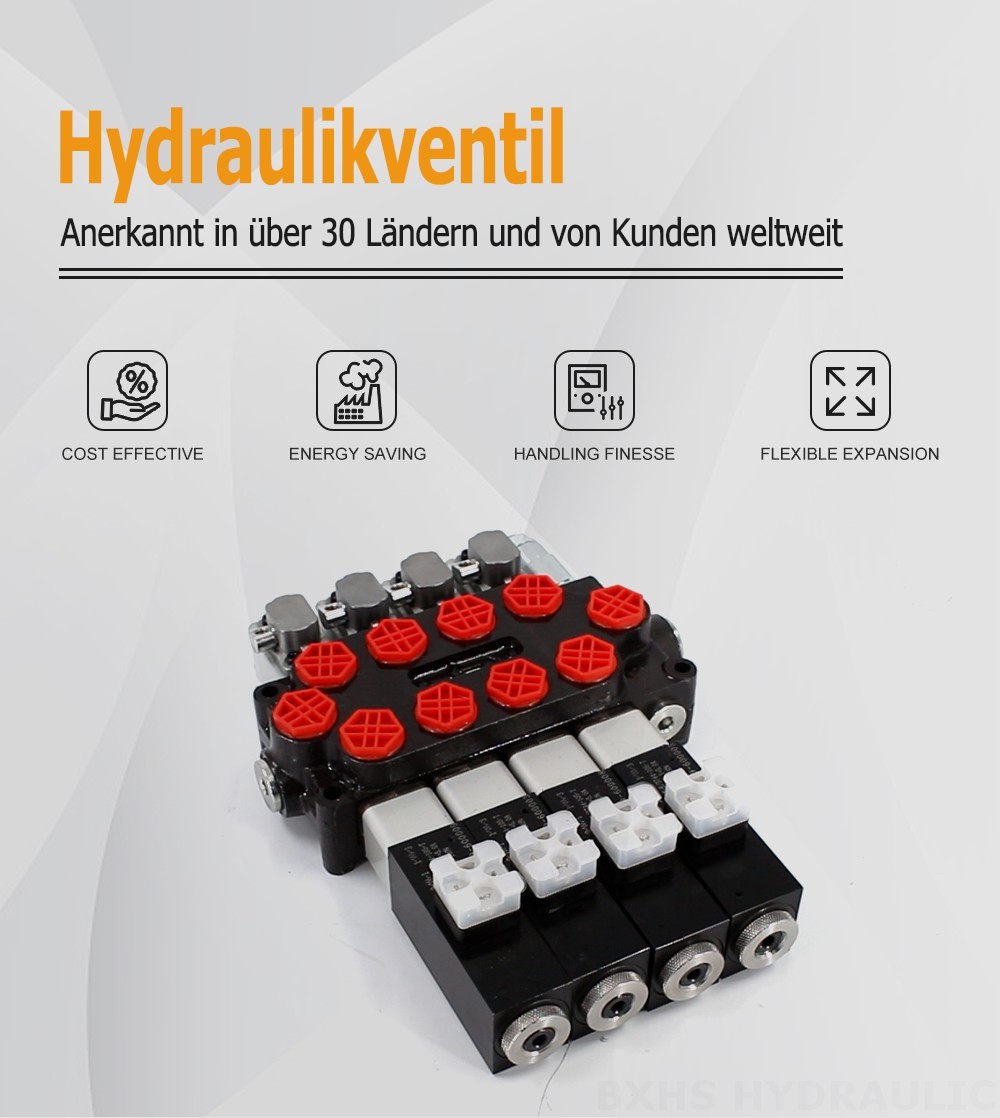 Q45 Magnet und manuell 4 Steuerkolben Monoblock-Wegeventil